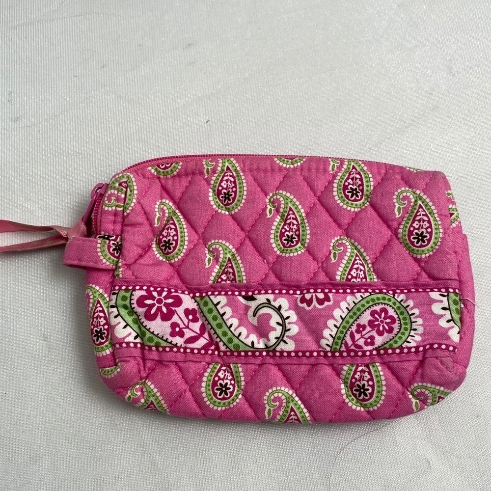 Vera Bradley Bermuda Pink multicolor zip top cosmetics case